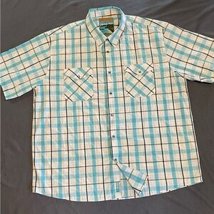Dixxon Trunk Bay button down‎ shirt mens size 4XL NWOT blue/white